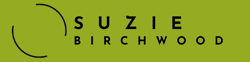 Suzie logo banner on green